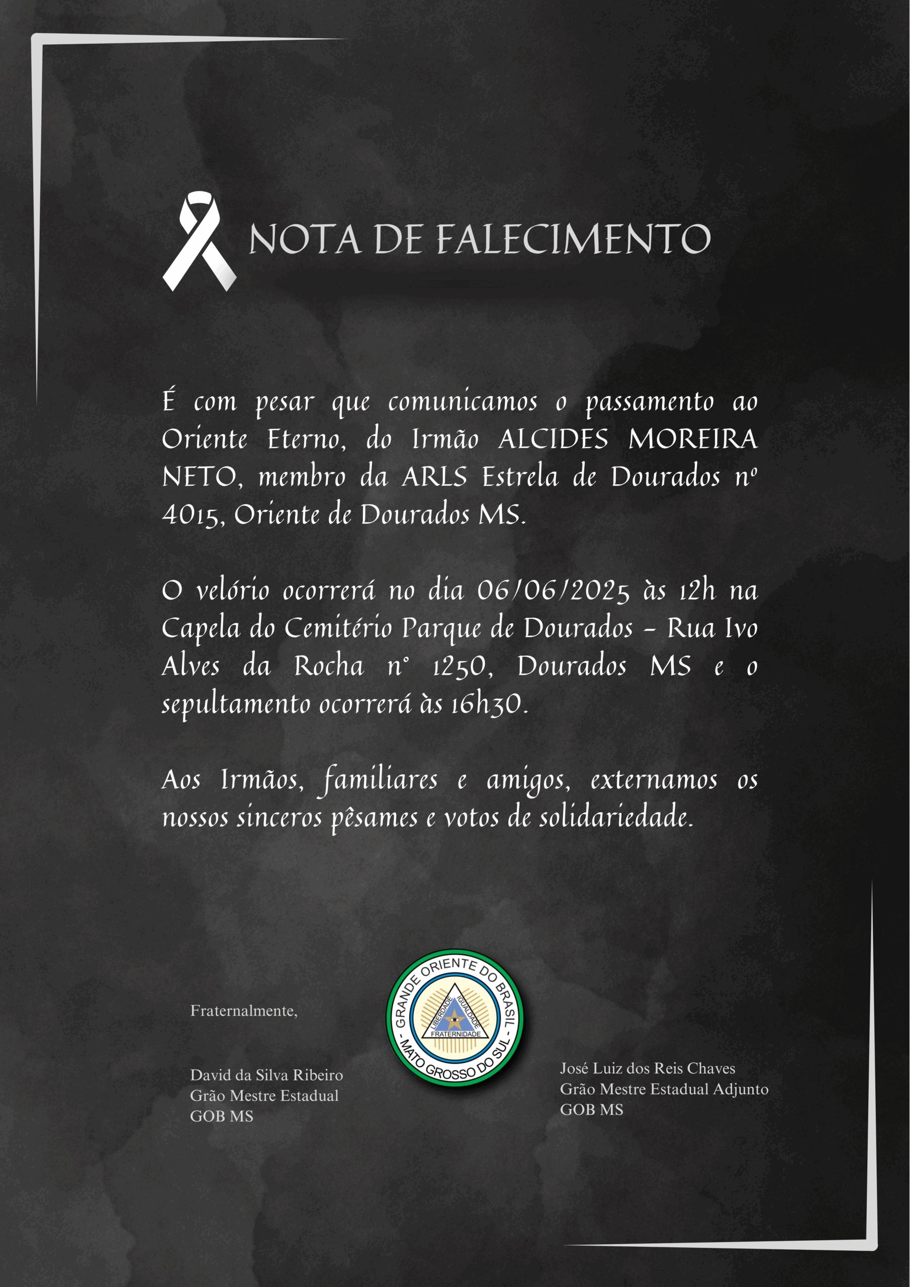 You are currently viewing Nota de Falecimento