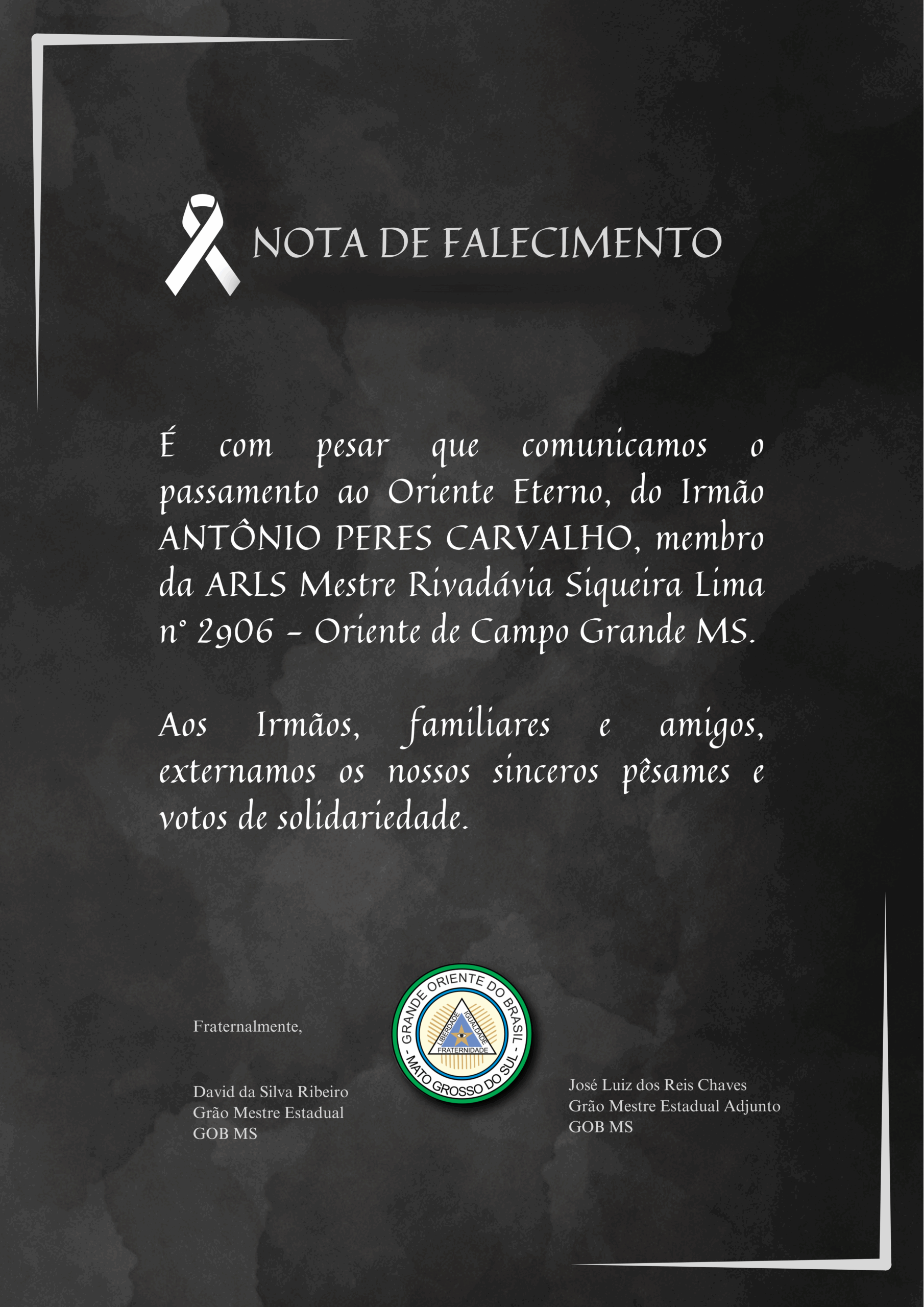 You are currently viewing Nota de Falecimento
