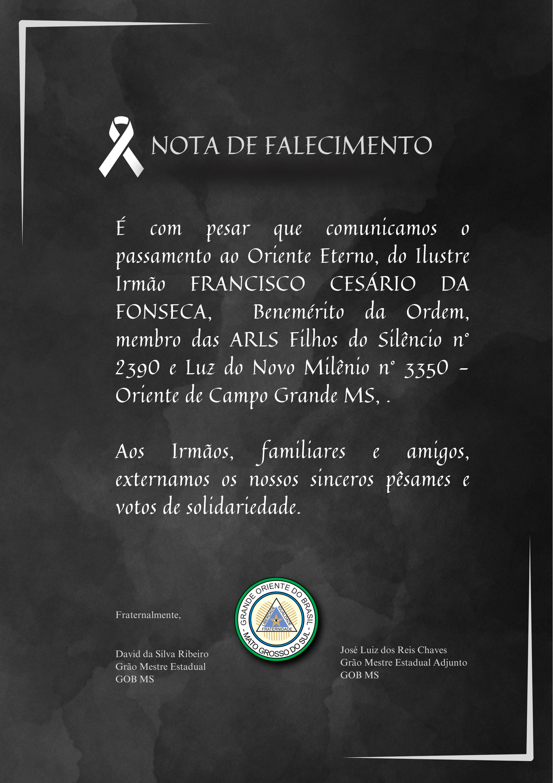 No momento, você está visualizando Nota de Falecimento