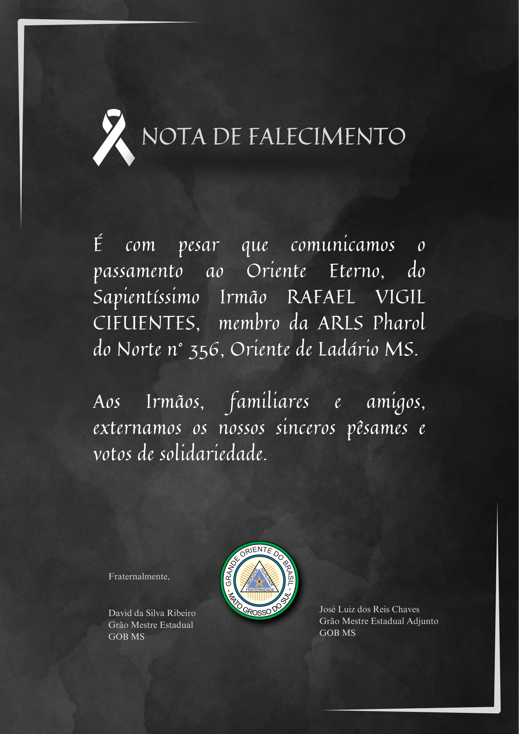 No momento, você está visualizando Nota de Falecimento