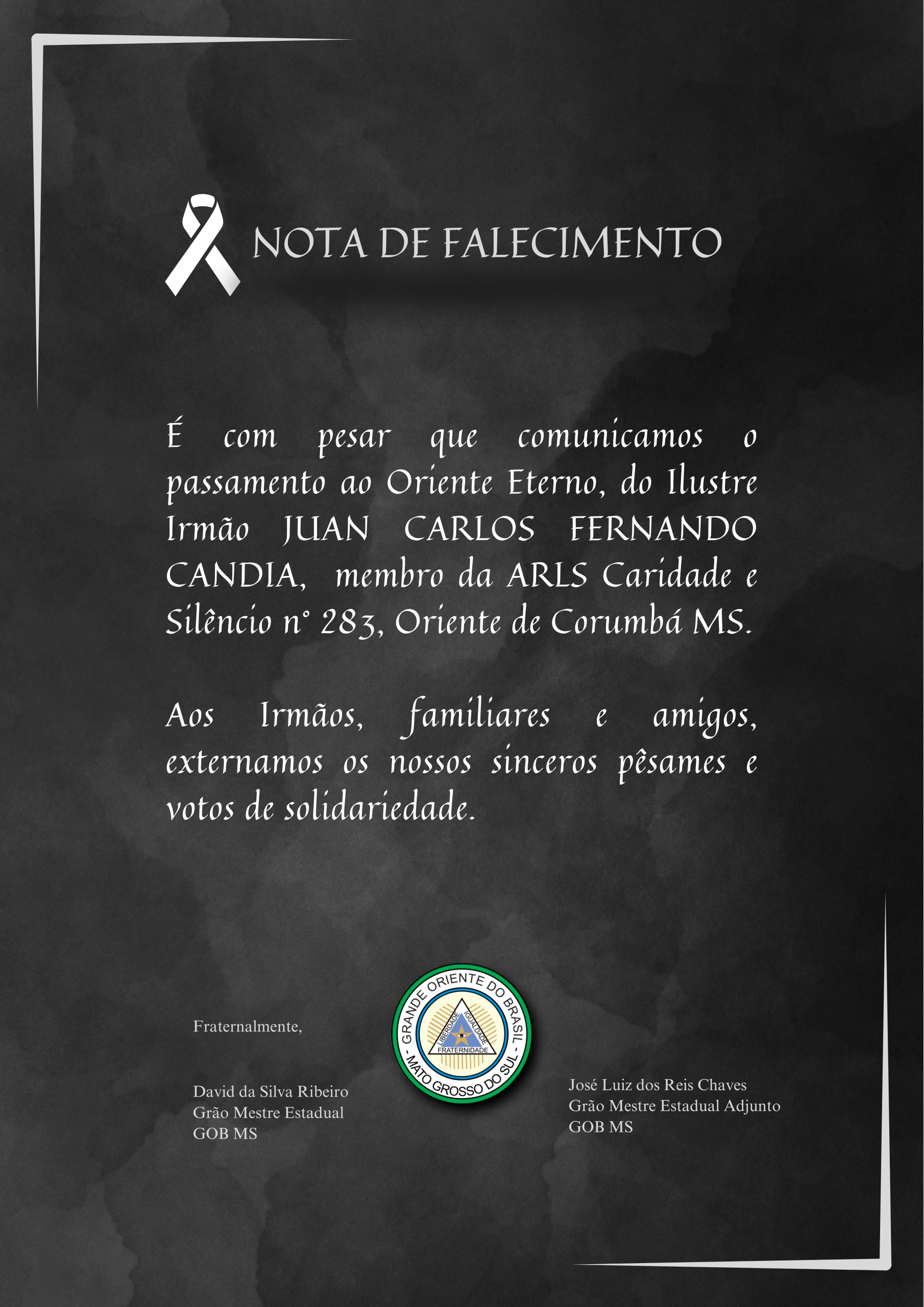 No momento, você está visualizando Nota de Falecimento