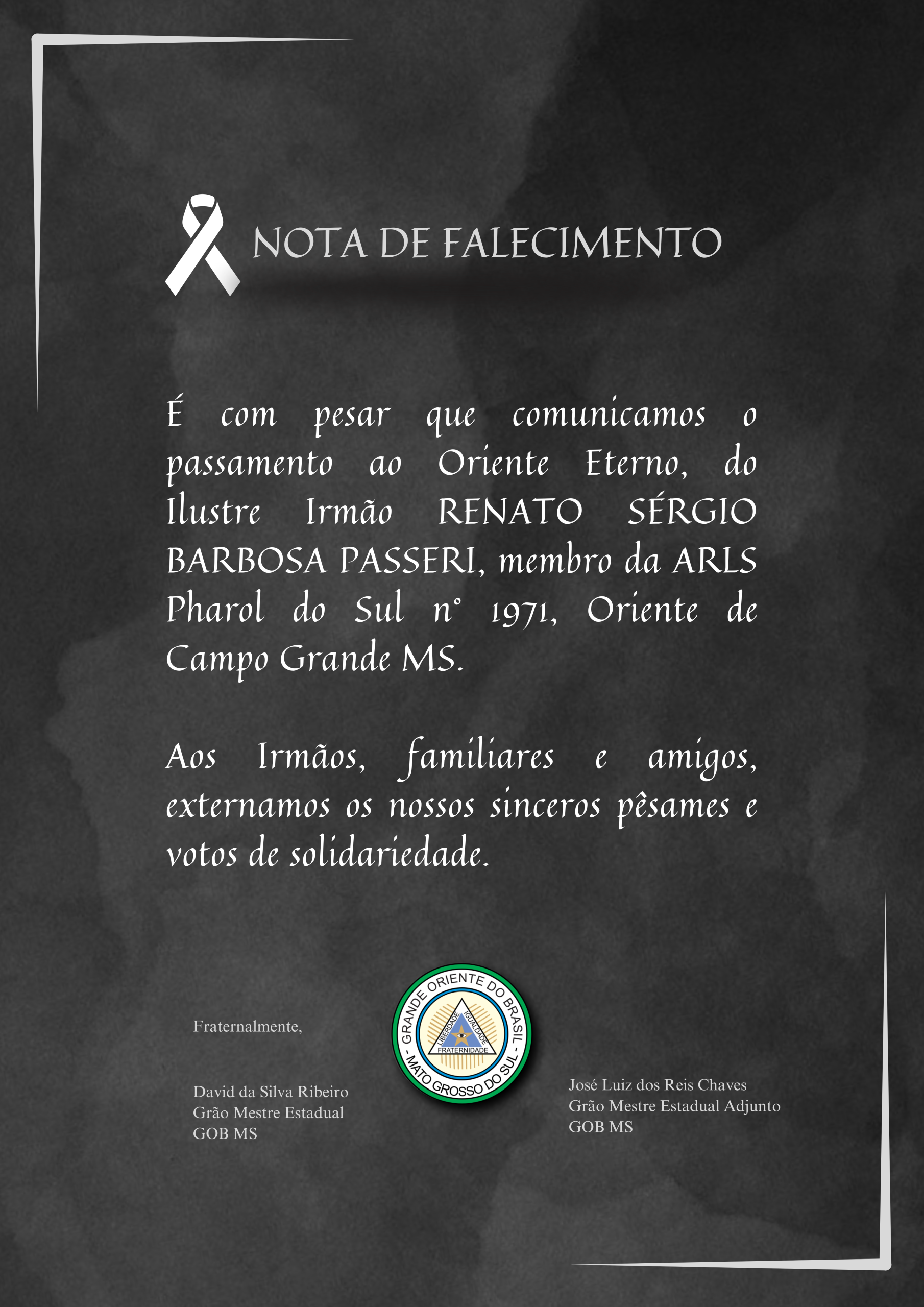 No momento, você está visualizando Nota de Falecimento