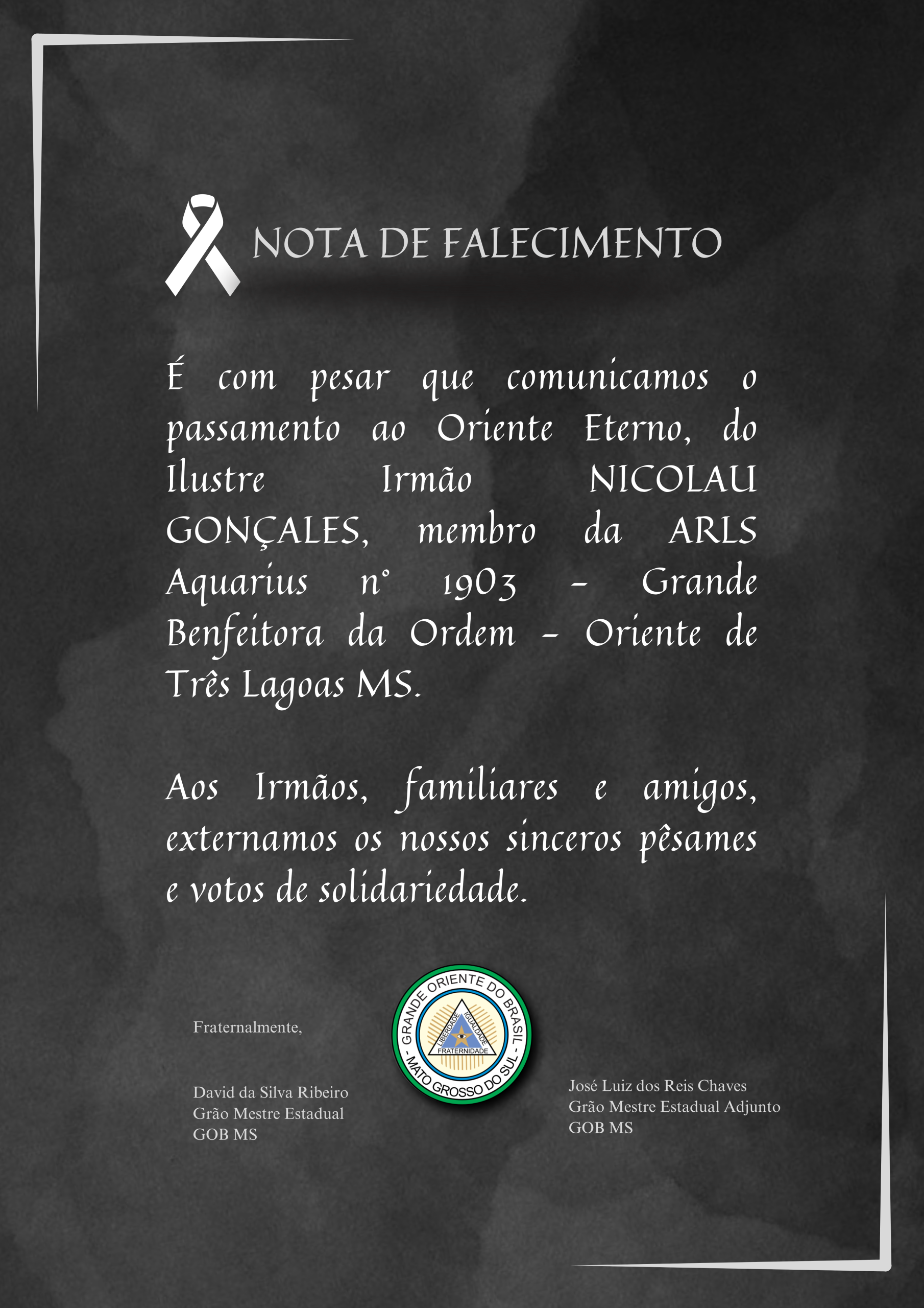 No momento, você está visualizando Nota de Falecimento