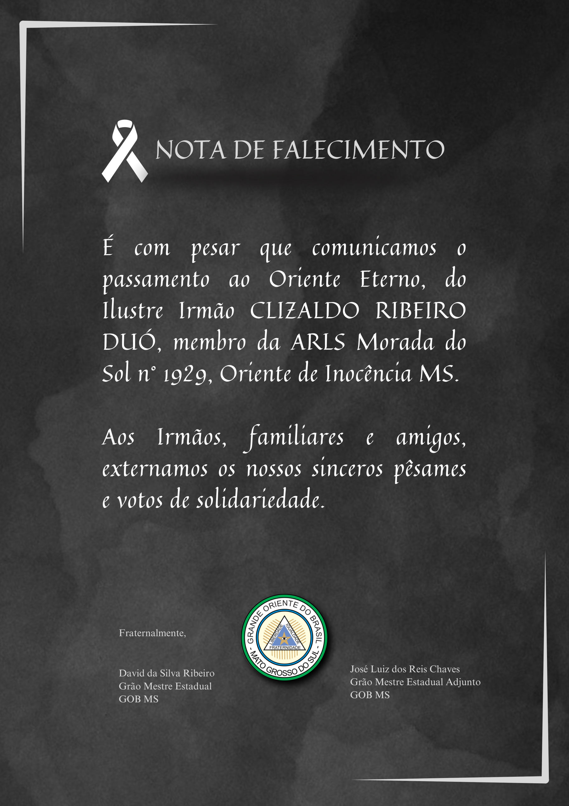 No momento, você está visualizando Nota de Falecimento